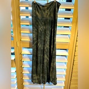 Tie-dye fold over skirt